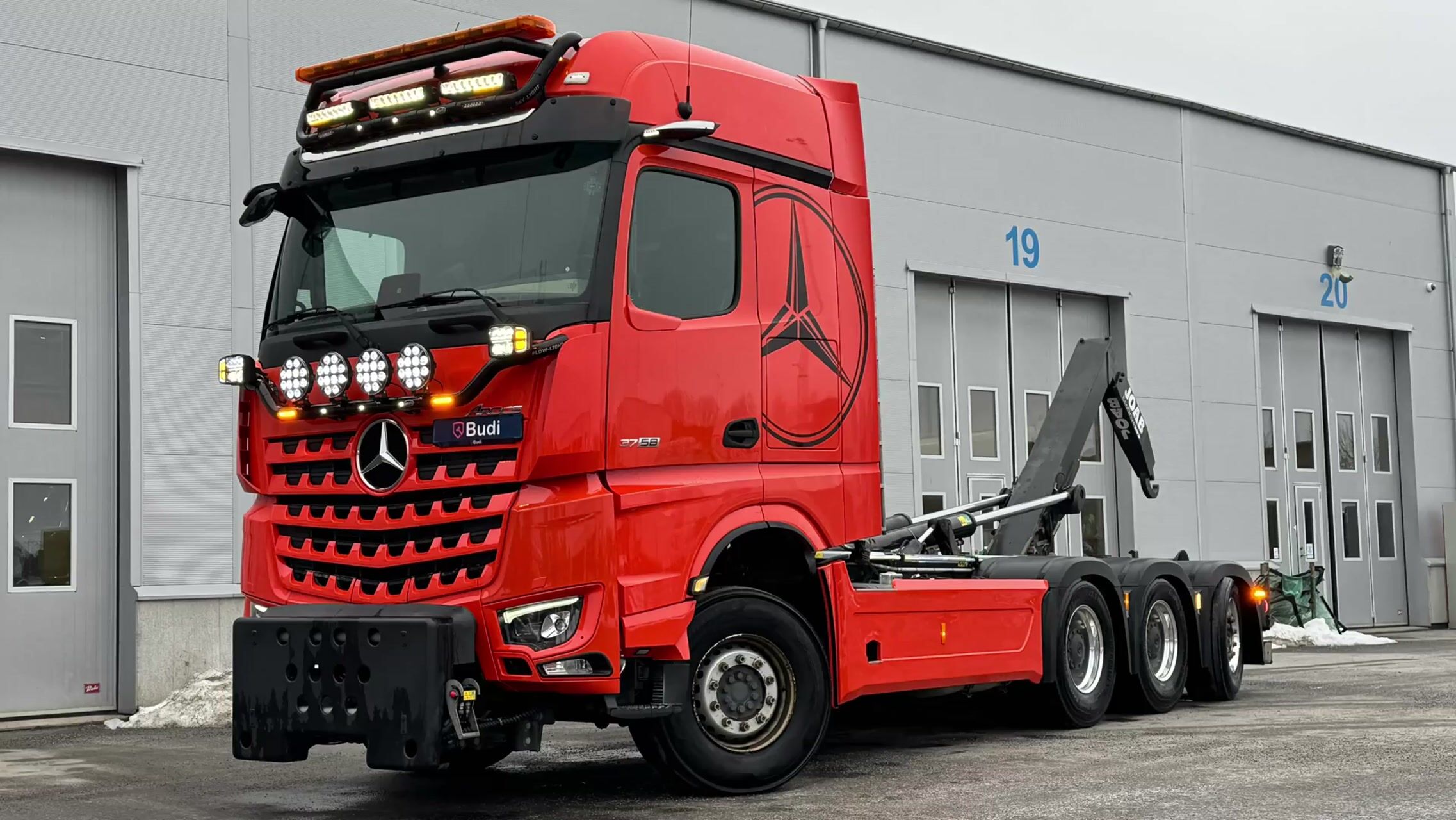 Tridemväxlare Mercedes-Benz Arocs 15.6 3758 PowerShift -2023 | JOAB 24 ton | Plogutrustad