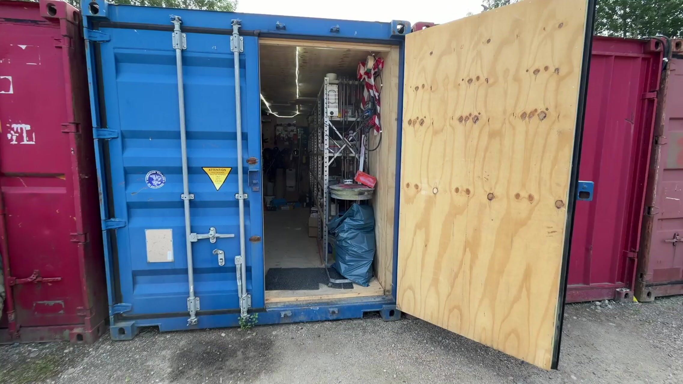 20-foot insulated container with contents