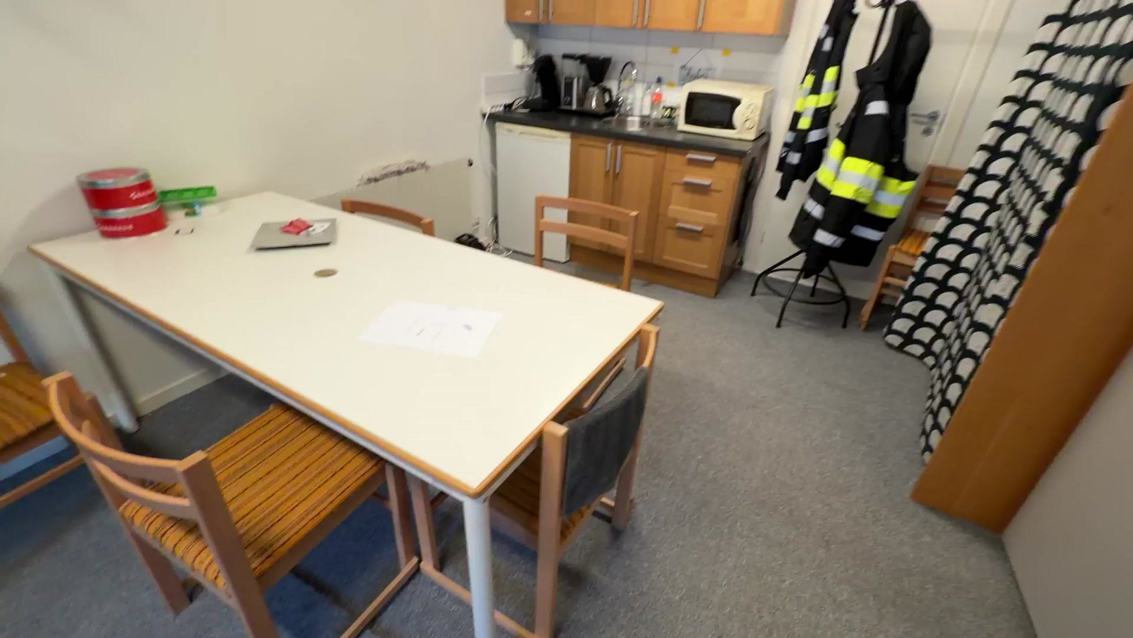 Office workstations, printer, etc.